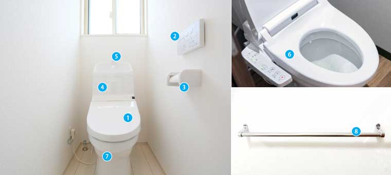トイレの施工箇所イラスト